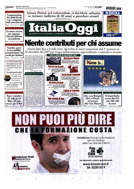 Italia oggi : quotidiano di economia finanza e politica